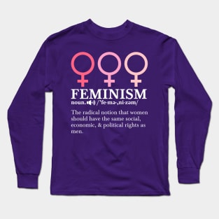 Political Flower Power Resist Feminism Definition Equality Feminist Long Sleeve T-Shirt